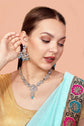 Turquoise Uncut Kundan Set - DIPME