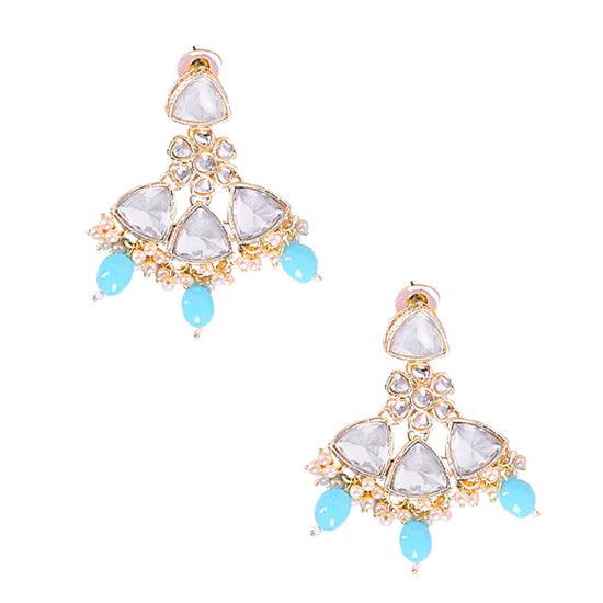 Turquoise Uncut Kundan Set - DIPME