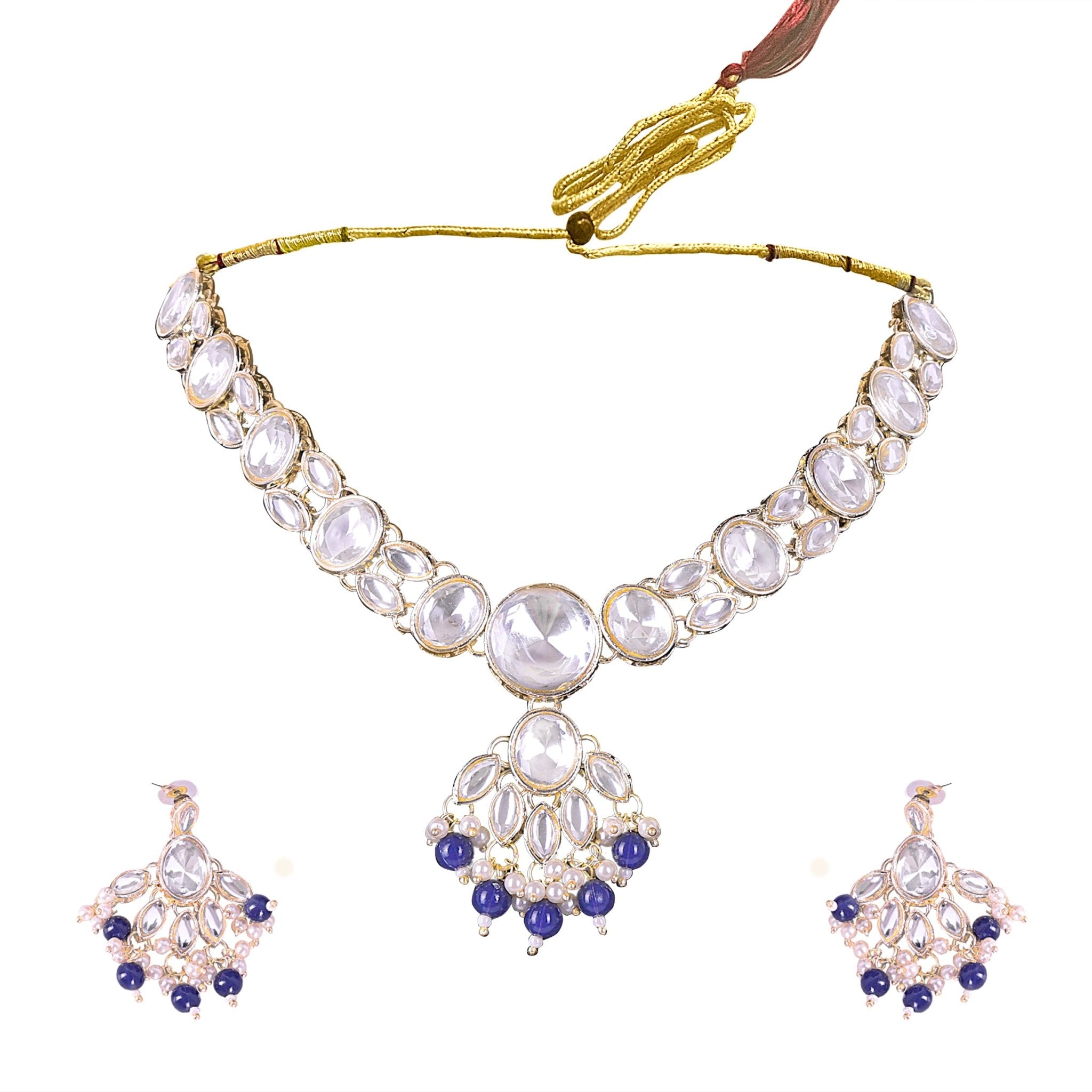 Wine Red Uncut Kundan Set - DIPME