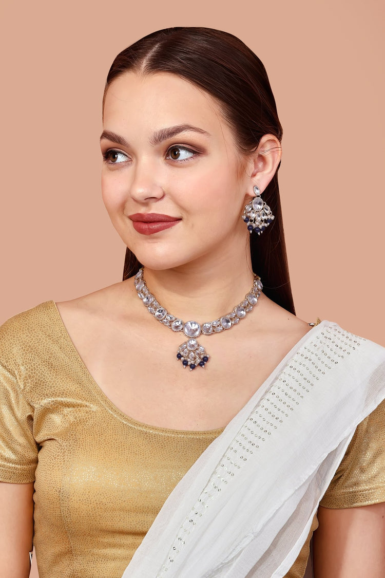 Wine Red Uncut Kundan Set - DIPME