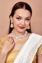Yellow Uncut Kundan Necklace - DIPME